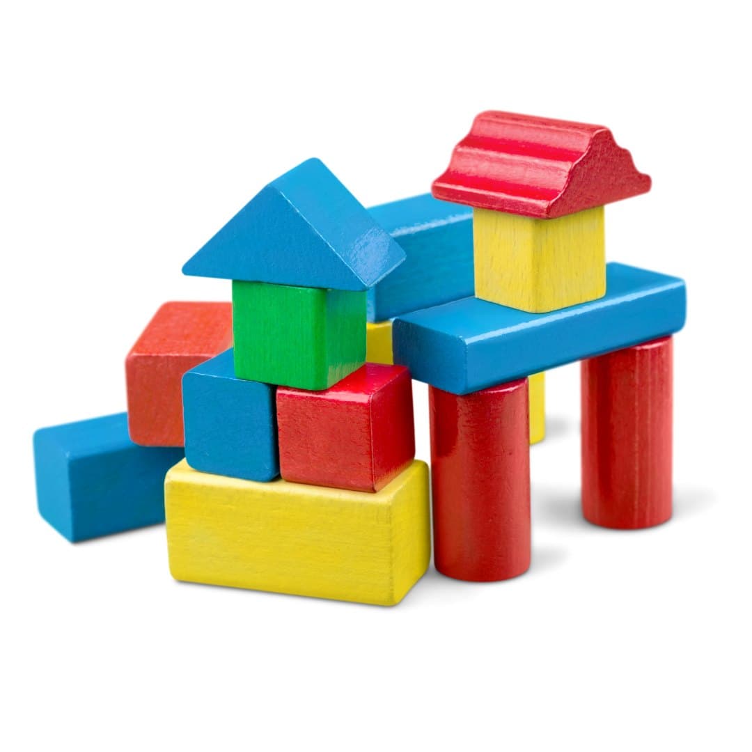 Bloques de madera de colores
